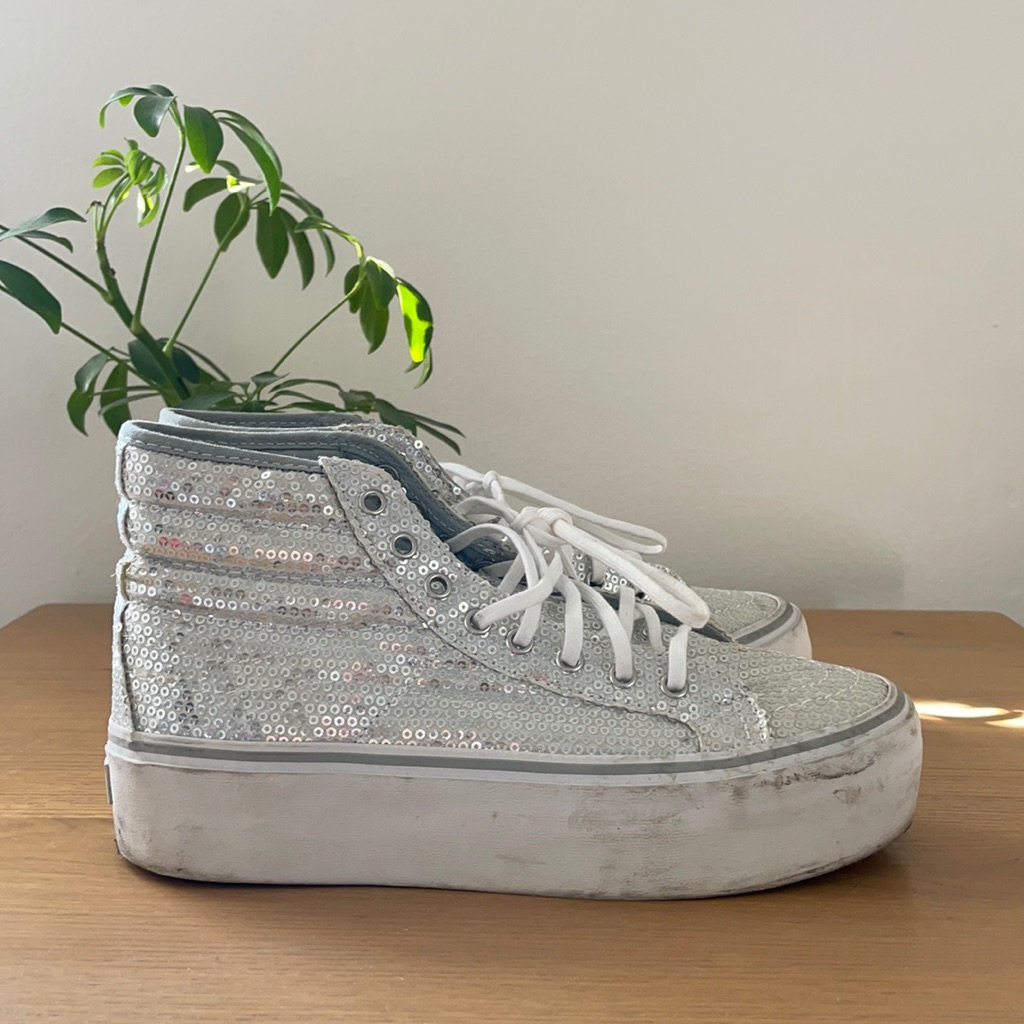Sequin Platform Vans.